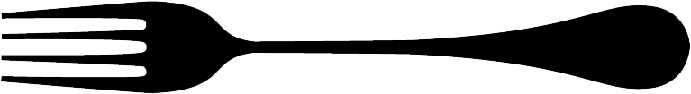 Fork Png File - Fork Clipart Silhouette (1000x300), Png Download