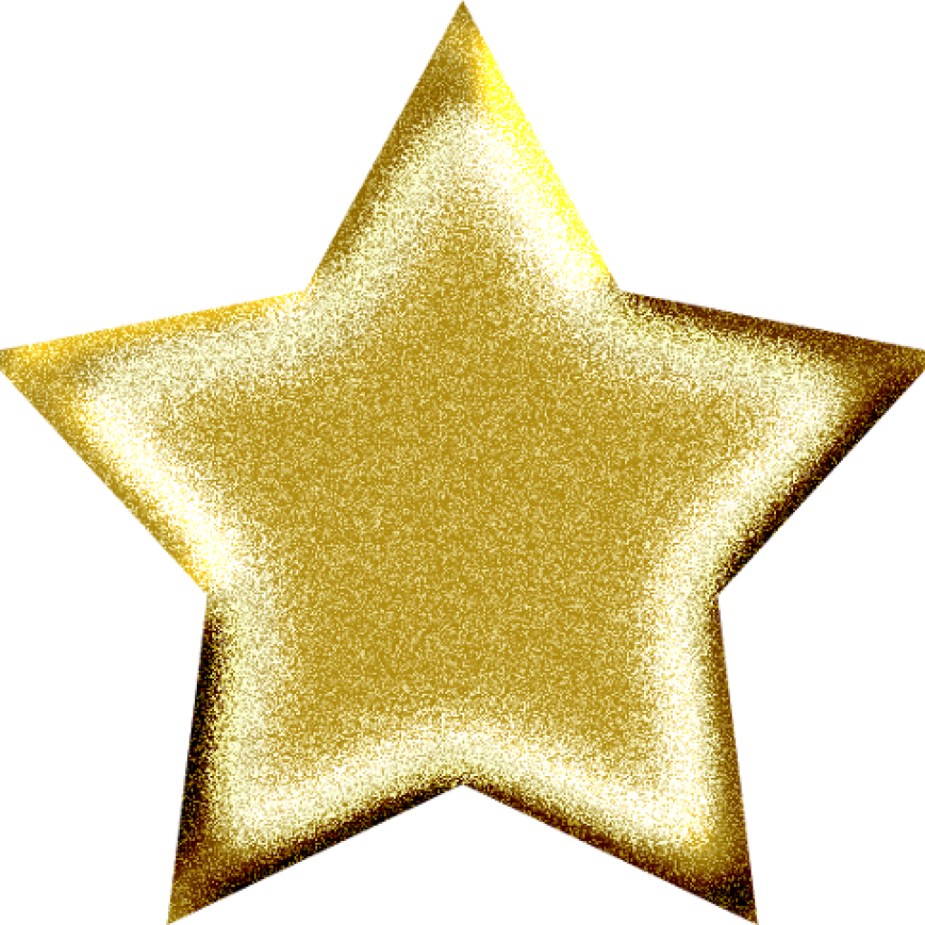 Svg Black And White Gold Star Png Clipartcotttage On - Gold Star On Transparent Background (500x484), Png Download