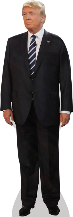 Donald Trump - Donald Trump (suit) Life Size Cutout (363x757), Png Download