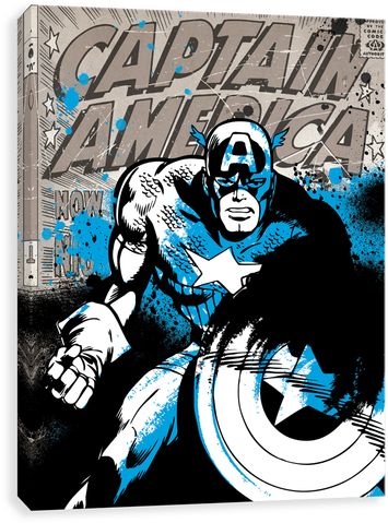 Splatter Paint - Captain America - Captain Canvases By Entertainart - Captain America (500x500), Png Download