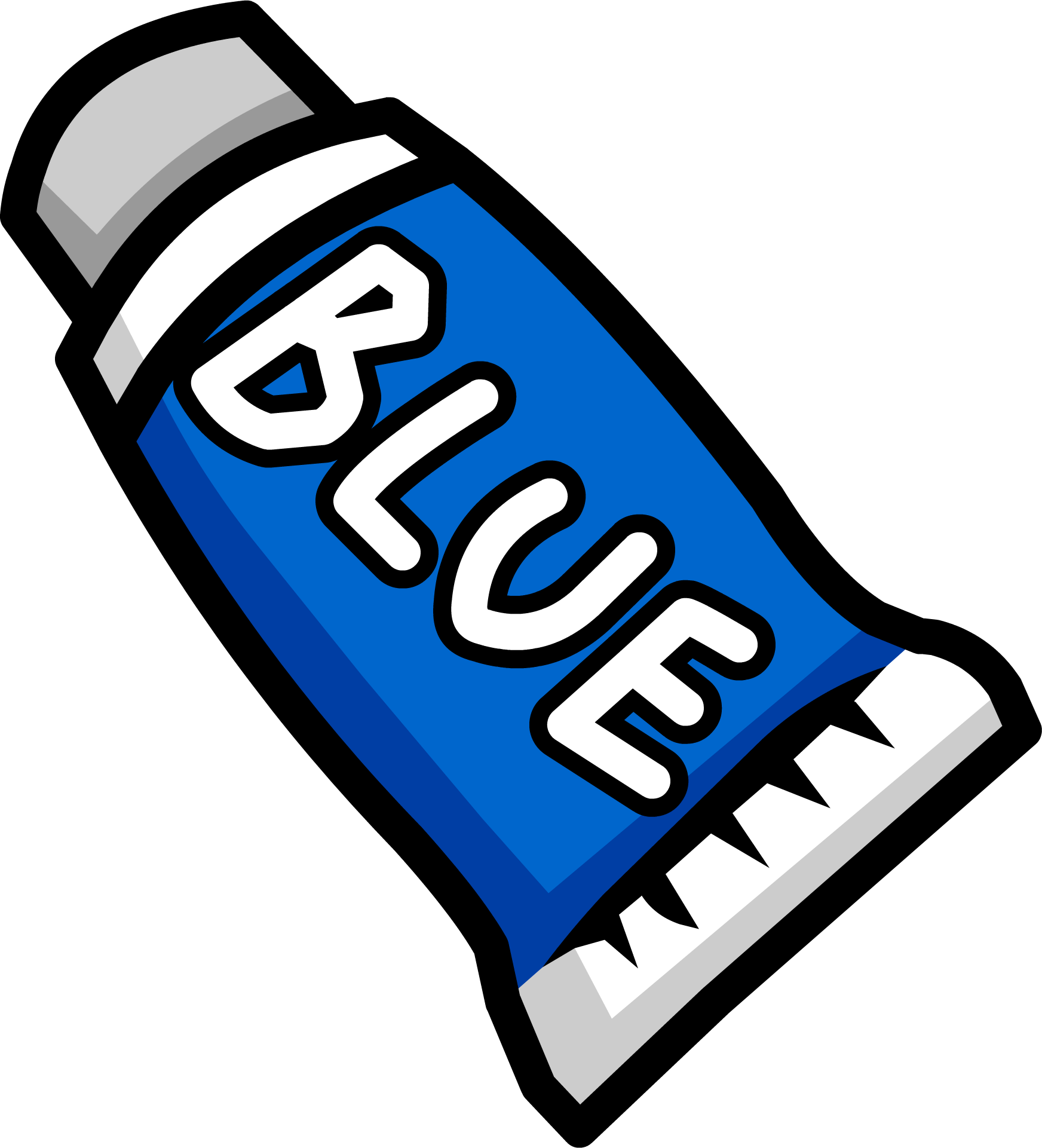 Image Free Stock Image Iblue Png Club Penguin Wiki - Club Penguin Para Desbloquear Ropa (1744x1921), Png Download