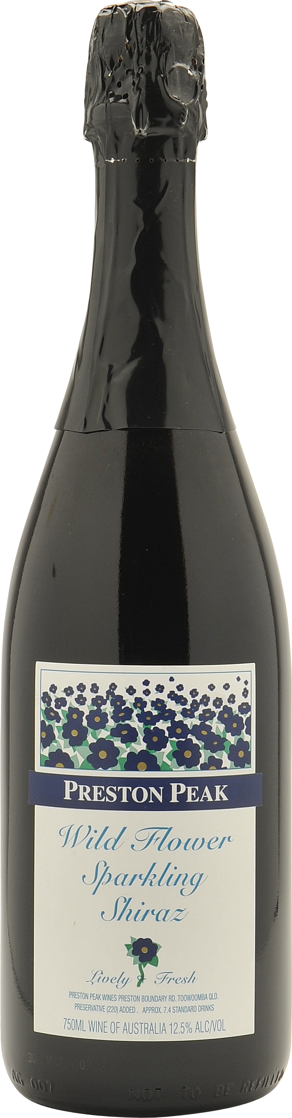 Wildflower Sparkling Shiraz - Sparkling Shiraz (595x2275), Png Download