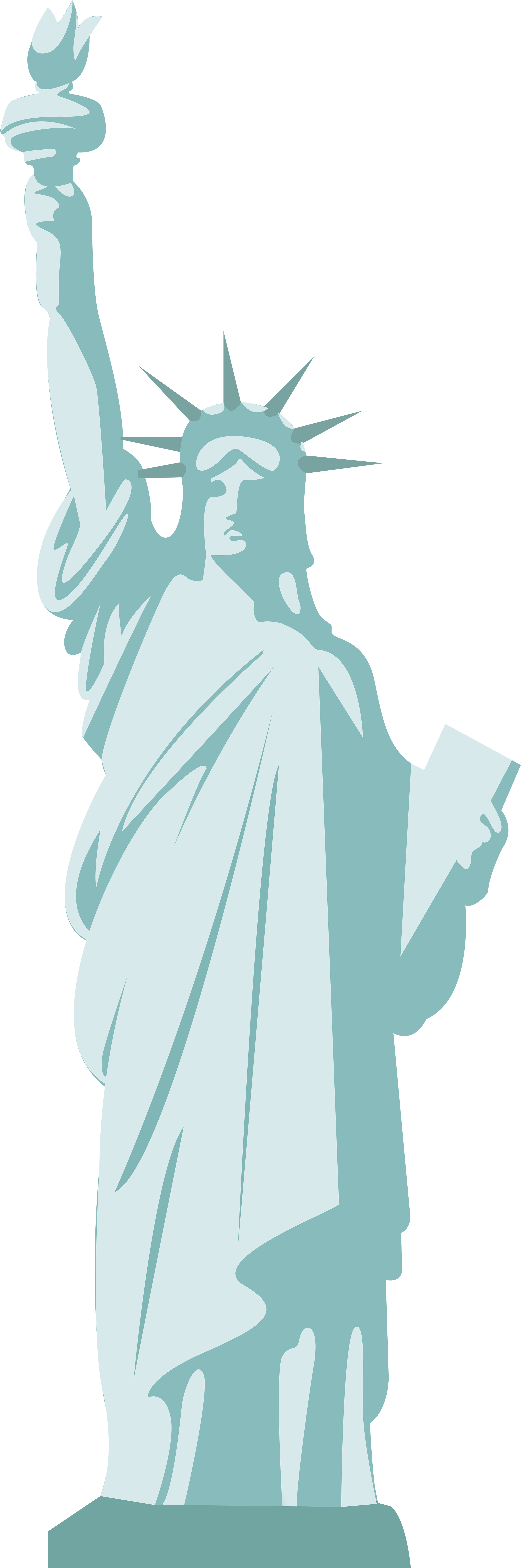 Statue Of Liberty Png Clip Art - Statue Of Liberty (2783x8000), Png Download