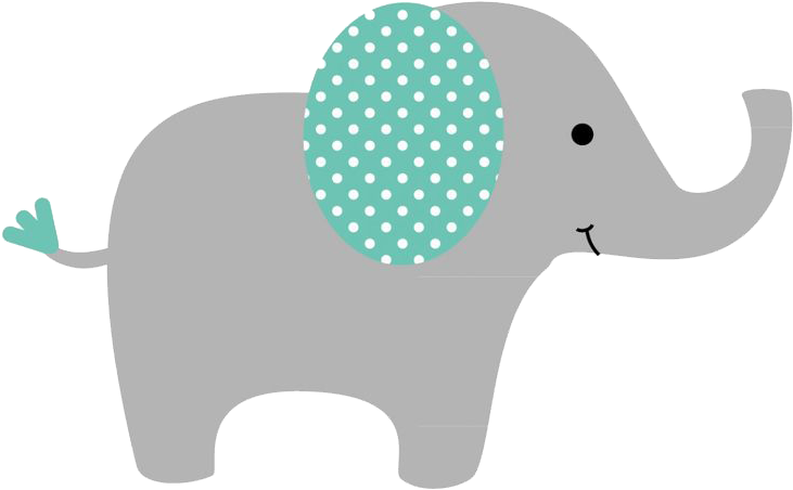 Baby Elephant Png Image - Baby Elephant Baby Shower Png (736x736), Png Download