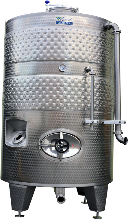 Closed Wine Tanks With Two Cooling Jackets And Agitator - Bor Tartály (800x818), Png Download