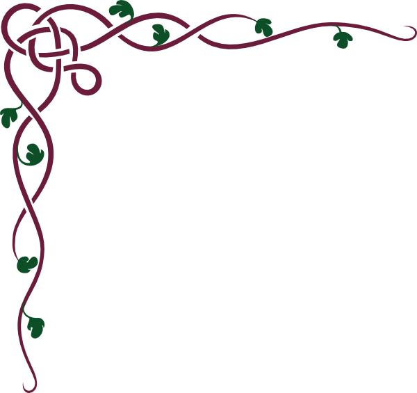 How To Set Use Celtic Ivy Maroon Clipart (600x565), Png Download