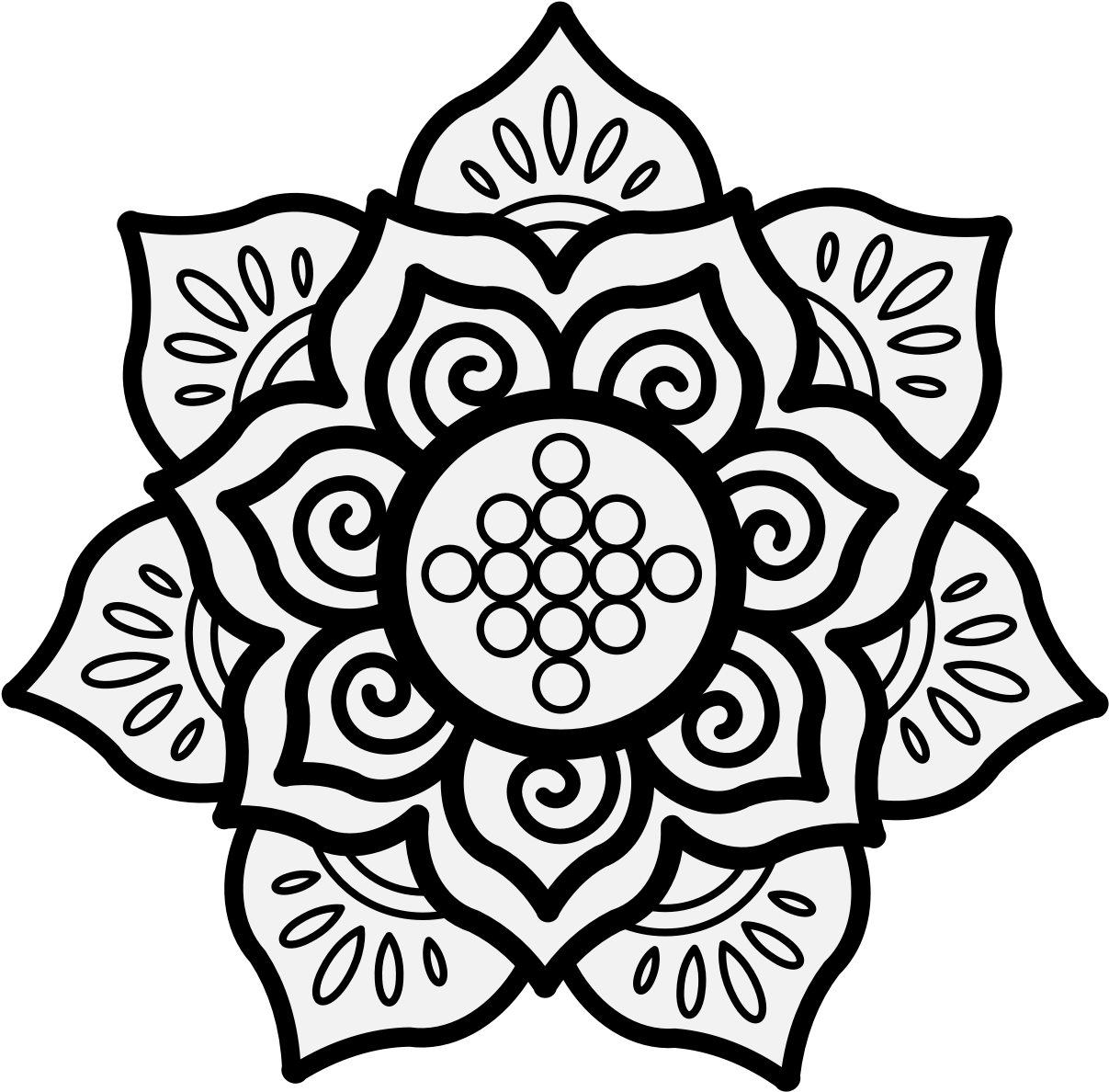 Lotus Flower Affronty - Anglo Saxon Art Patterns (1224x1193), Png Download