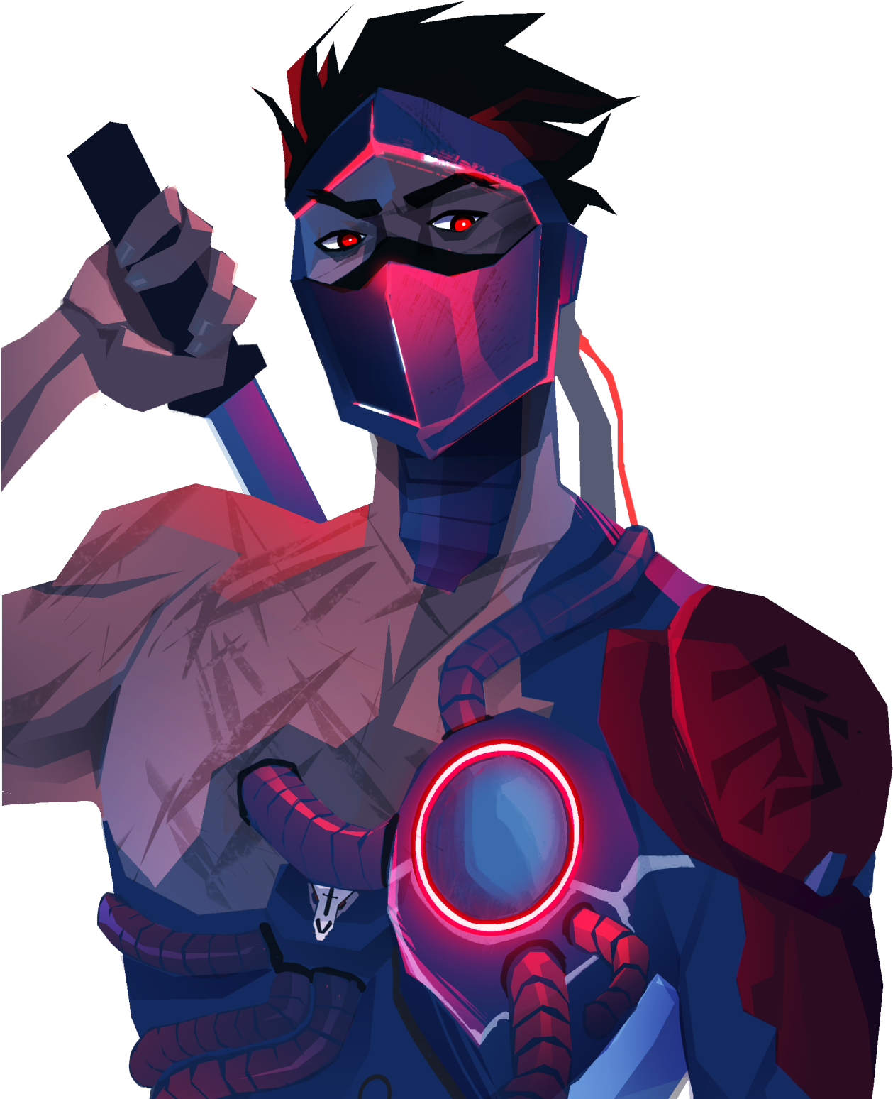 Clip Free Download Oni Genji Png - Blackwatch Genji Png (1280x1598), Png Download