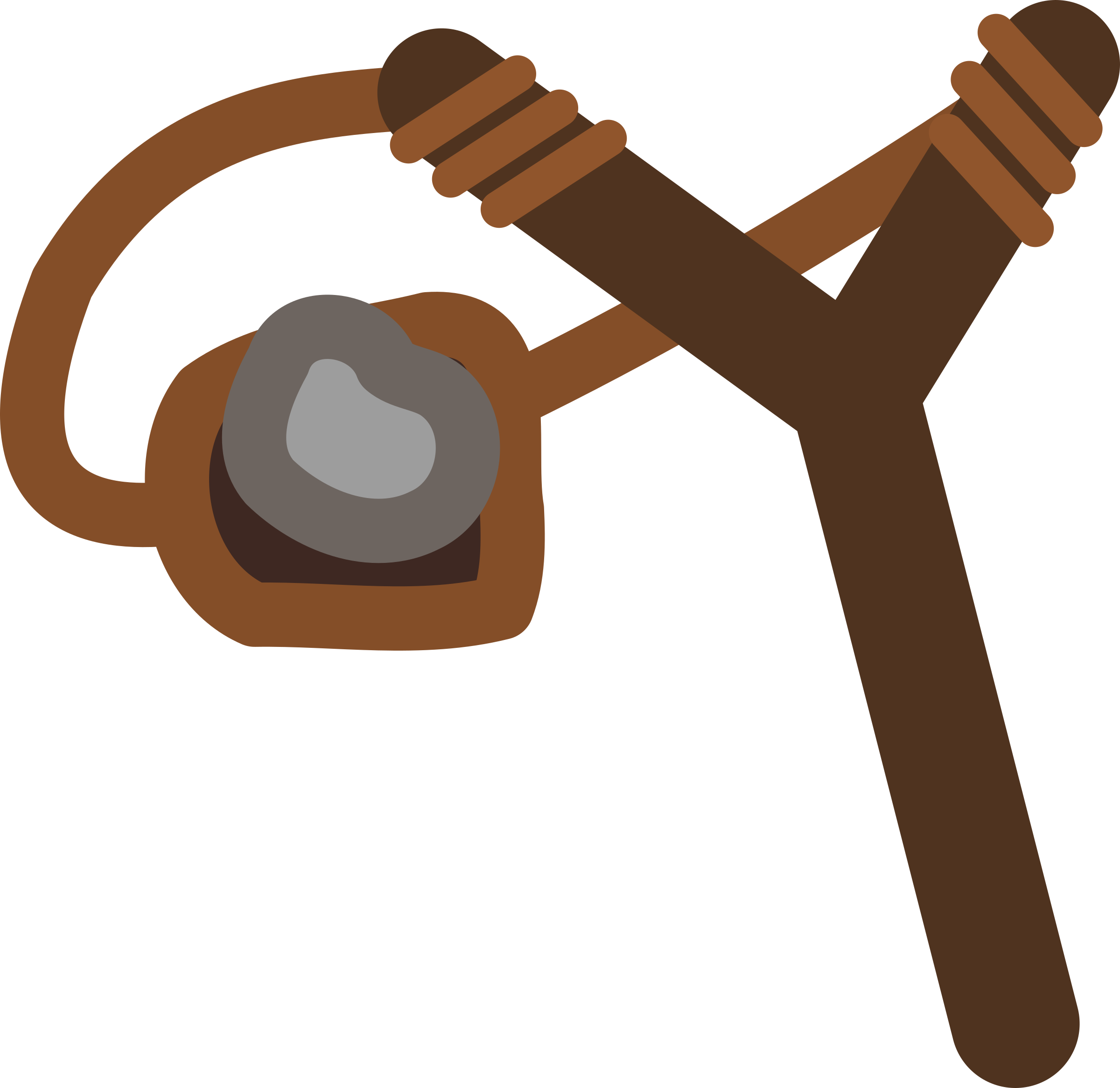 This Free Icons Png Design Of Slingshot With Stone (2400x2331), Png Download