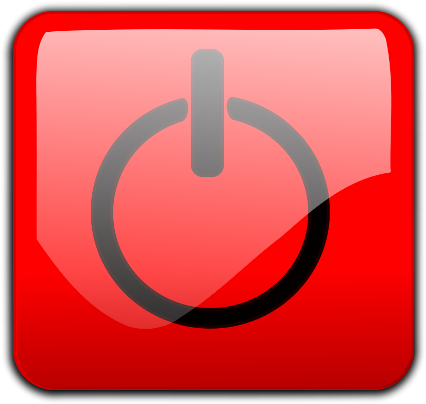 Youtube Play Button Png Free Download Clip Art Free - Shutdown Button (900x852), Png Download