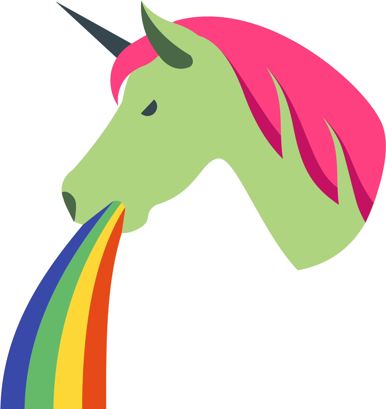 Vomiting Unicorn Icon - Unicorno Png (1600x1600), Png Download