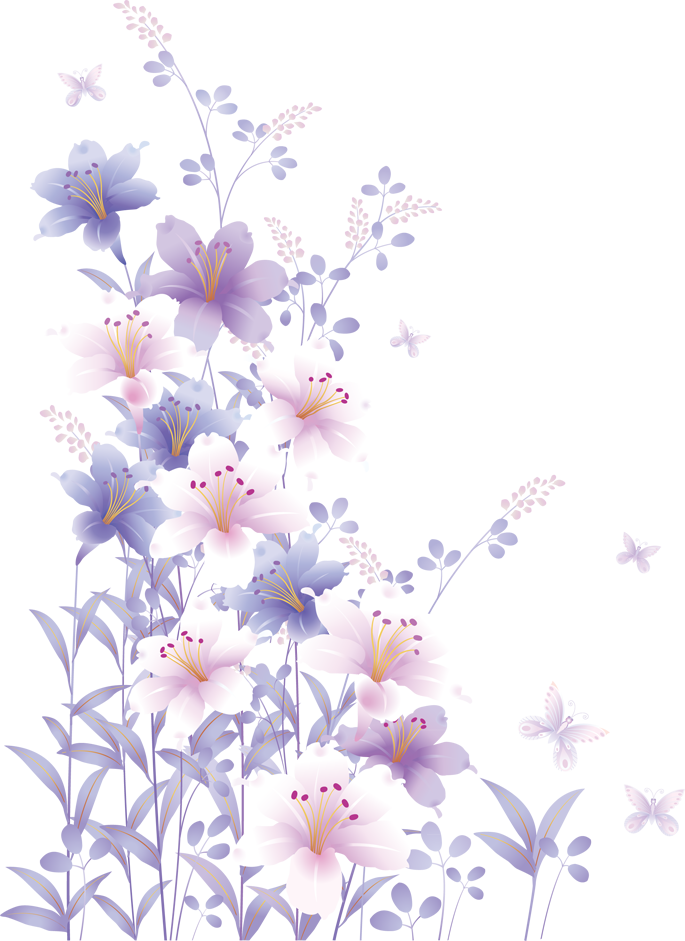 Design Set 2 Butterflies/flowers Painting Patterns, - Designer Sheets For Writing (685x941), Png Download