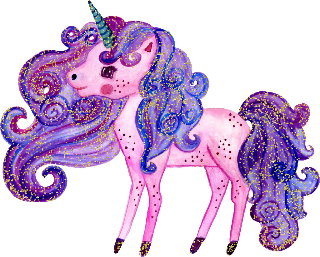 This Graphics Is Hand Painted Pink Unicorn Png Transparent - Cute Personalized Unicorn Pillow Case (1024x823), Png Download