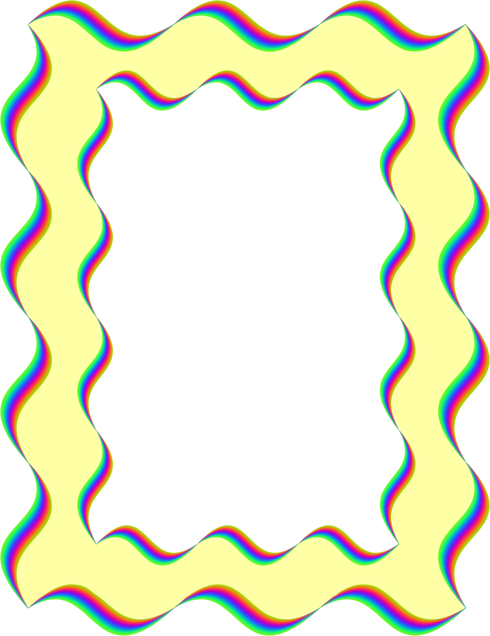 Clipart - Wavy Frame (1620x2102), Png Download