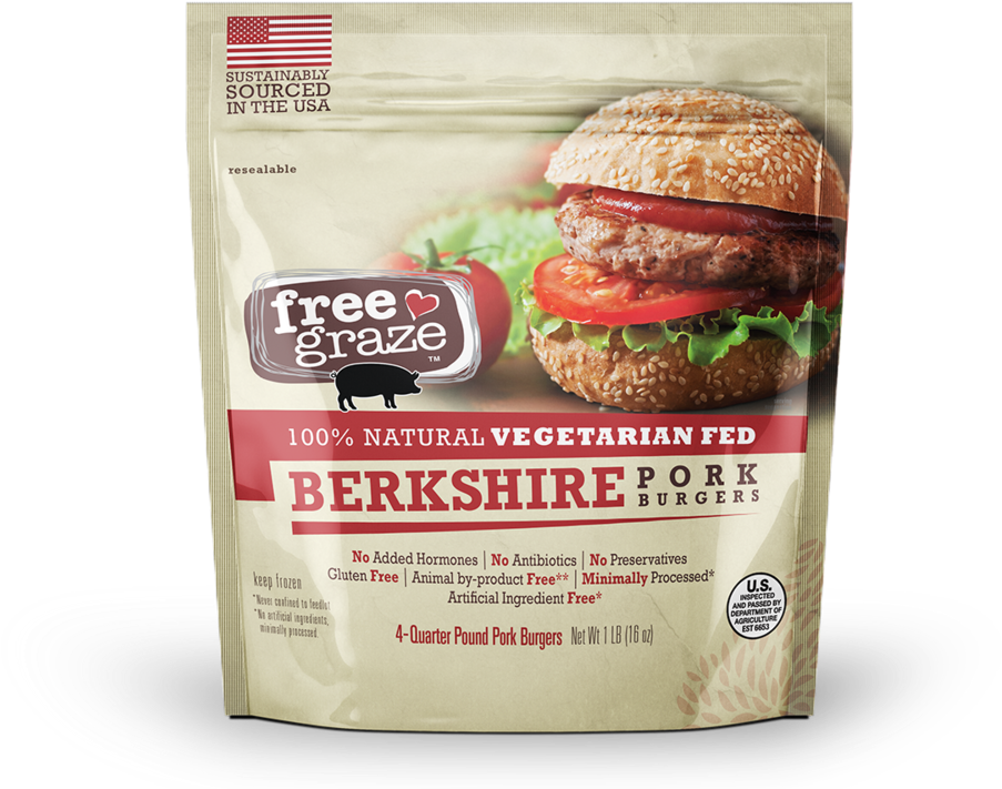 Berkshire Pork Burgers - Hamburger (1000x750), Png Download