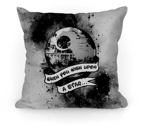 When You Wish Upon A Death Star Pillow - Pillow (484x484), Png Download