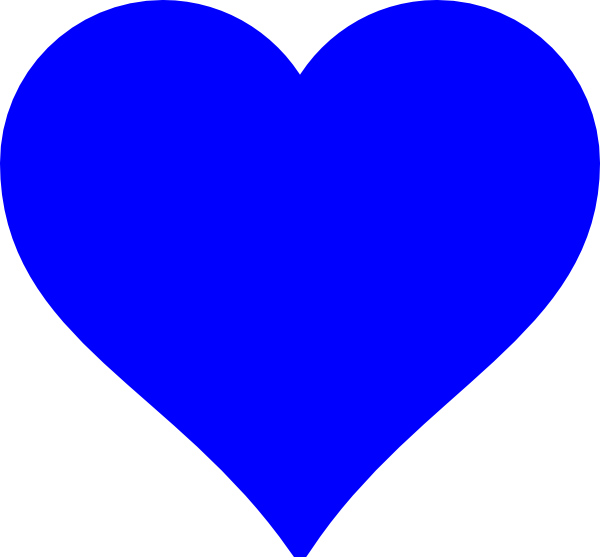 Hearts Vector Png - Clip Art Blue Heart (600x557), Png Download