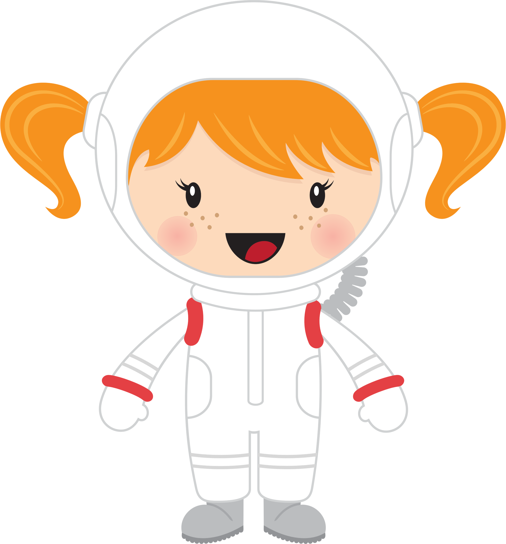 This Free Icons Png Design Of Little Girl Astronaut (2084x2238), Png Download