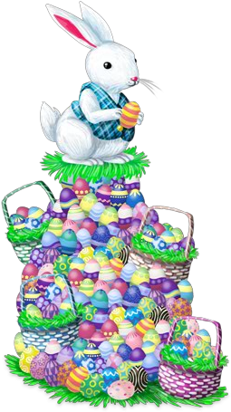 Easter Bunny (389x500), Png Download