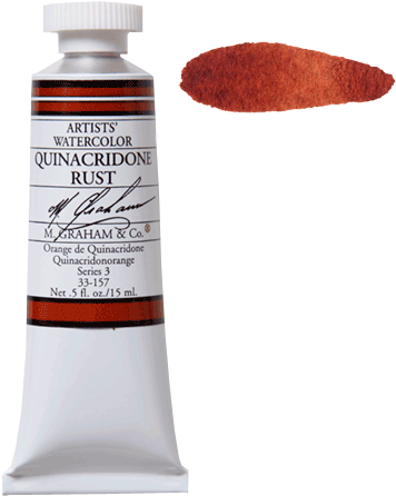 Watercolor Quinacridone Rust157 - M Graham Sap Green (405x500), Png Download