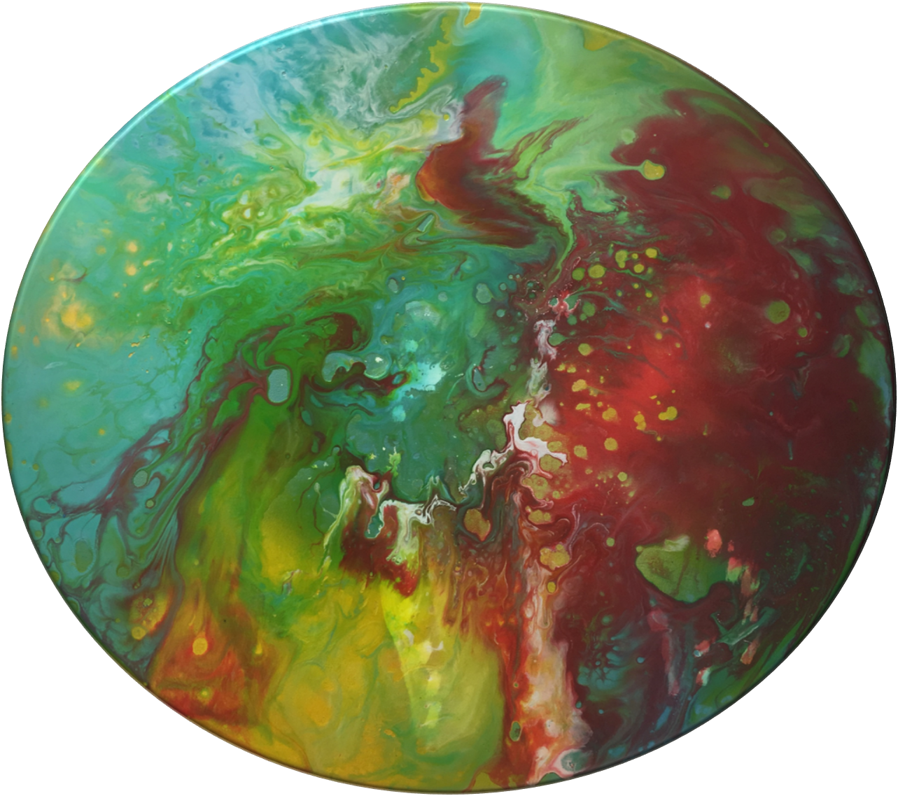 Fluid Art/flow Paintings - Painting (1283x1138), Png Download