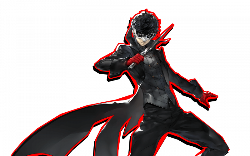 Joker Persona 5 Png Banner Black And White - Persona 5 Joker (800x500), Png Download