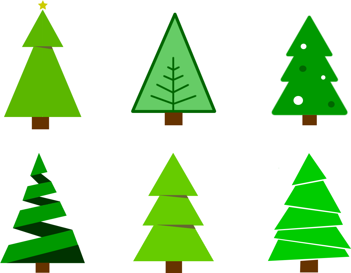 Free Colour Chirstmas Tree Vector Graphics - Christmas Day (1500x1200), Png Download
