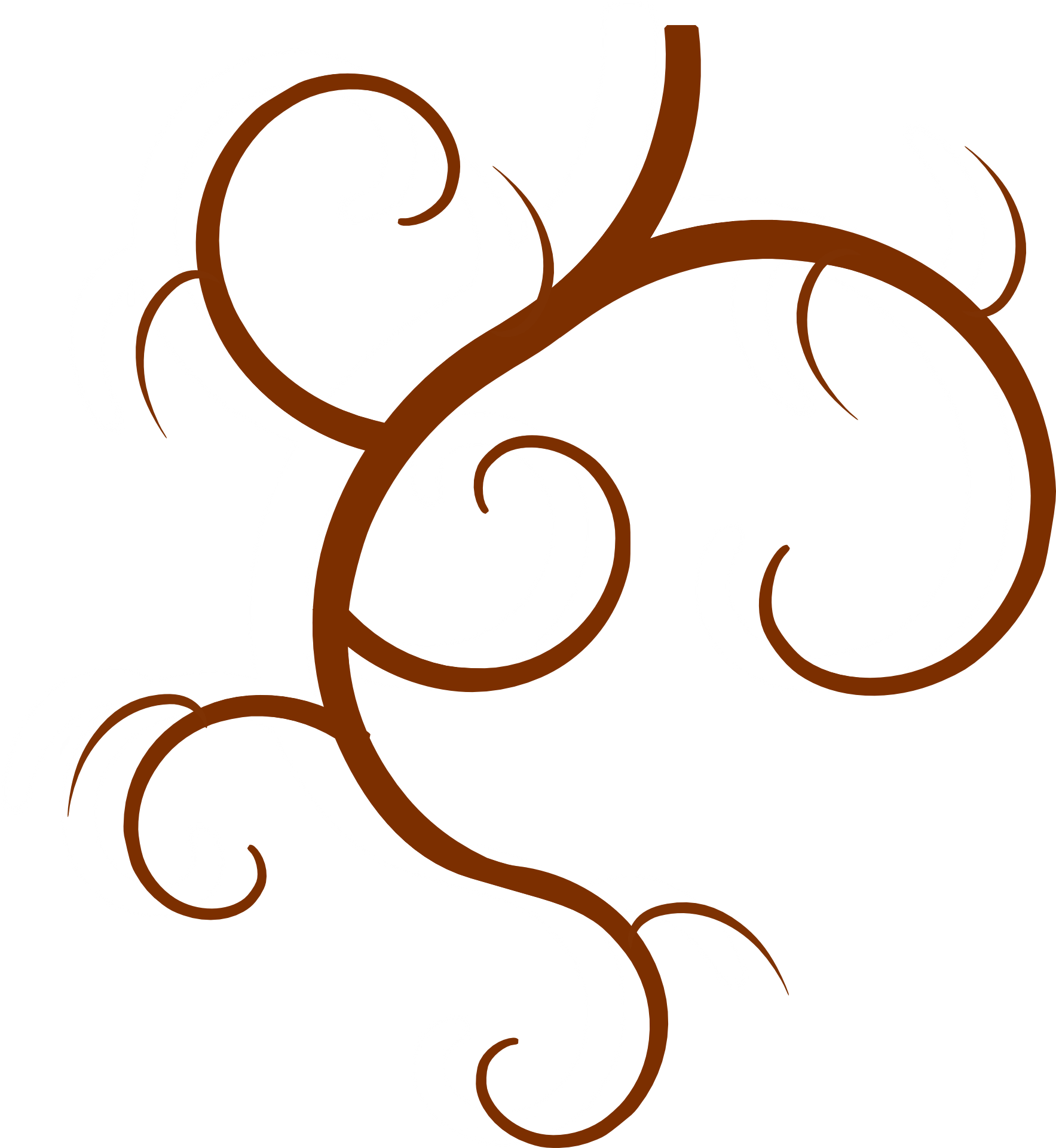 Swirl Branch Png Transparent Image - Clip Art (1846x2040), Png Download