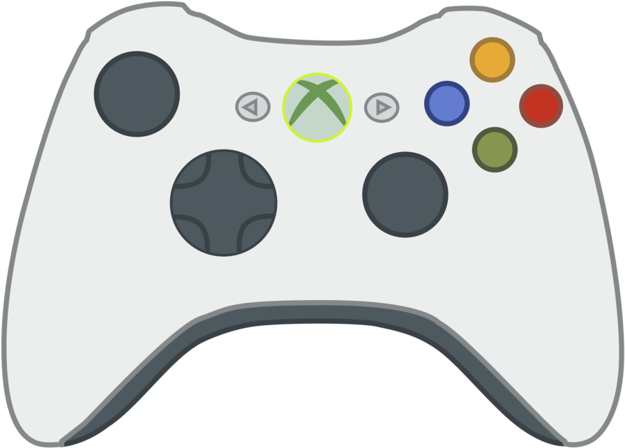 Xbox Controller Png Pic - Xbox Controller Png (900x649), Png Download