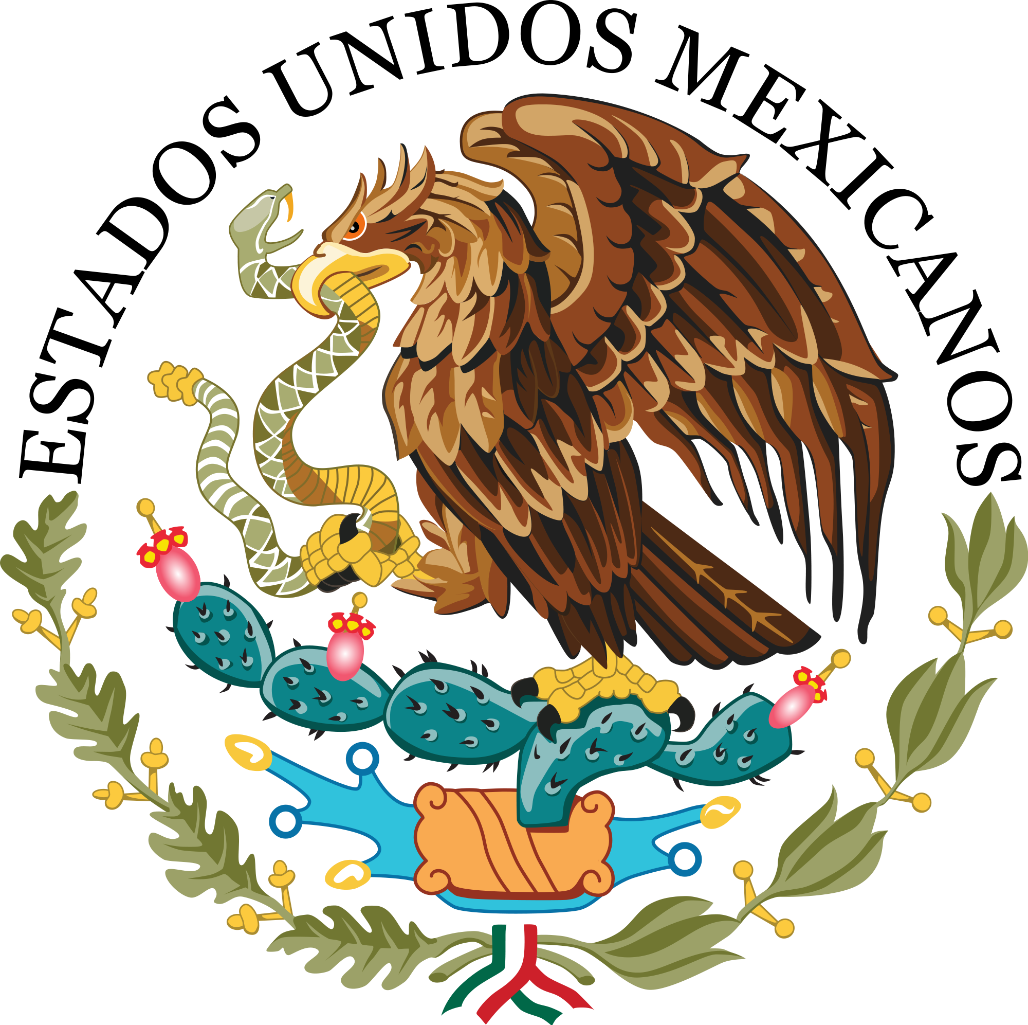 Seal Of The Government Of Mexico - Escudo Estados Unidos Mexicanos (2000x1993), Png Download
