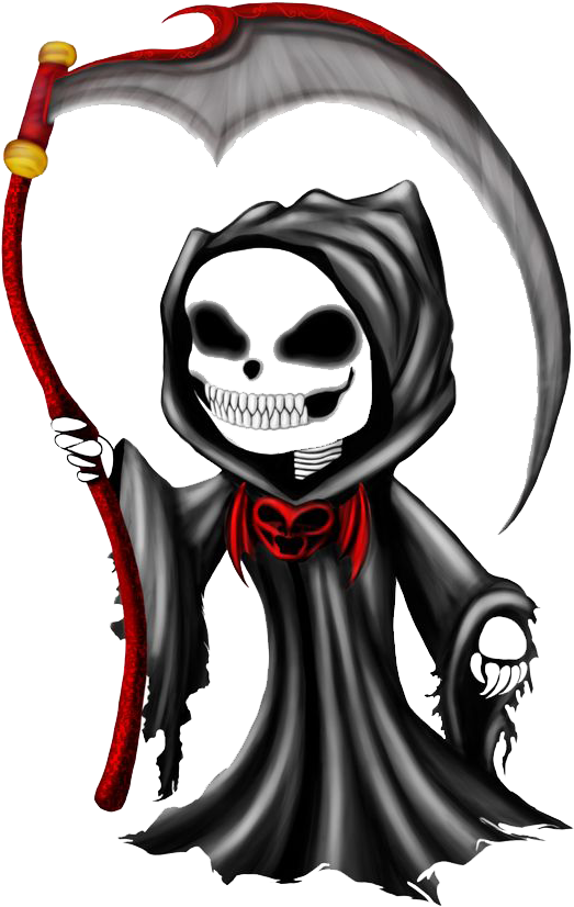 Grim Reaper Png Free Download - Grim Reaper Chibi (736x920), Png Download