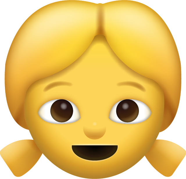 All Emoji Products - Little Girl Emoji Png (640x616), Png Download