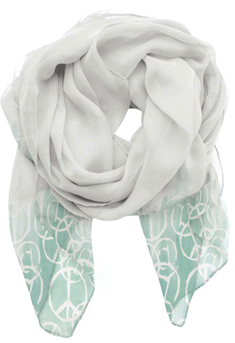 At Peace Watercolor Scarf - Watercolor Painting (900x1350), Png Download