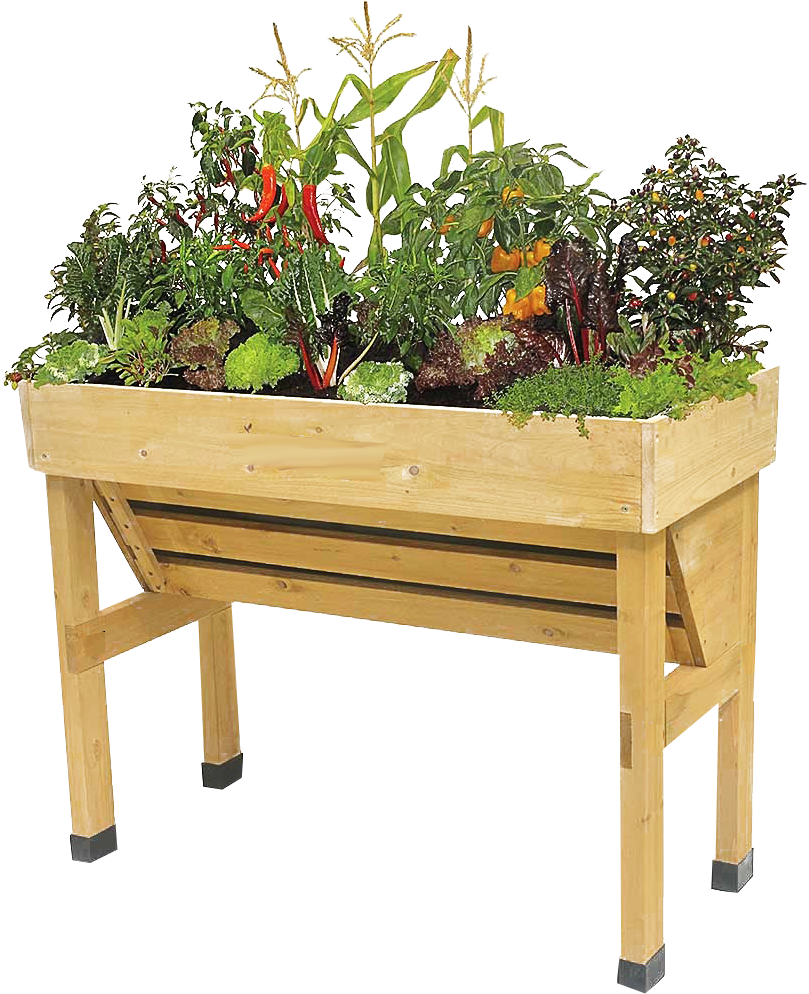 Wooden Outdoor Planter Stand (1000x1000), Png Download