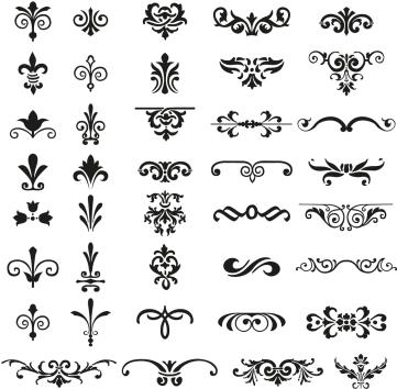 Ornament Retro, Vintage, Ornaments, Vector Png And - Elementos Arabesco (360x360), Png Download