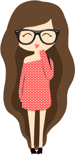 Imagenes Png Tumblr Hipster - Cute Cartoon Girl Png (418x750), Png Download