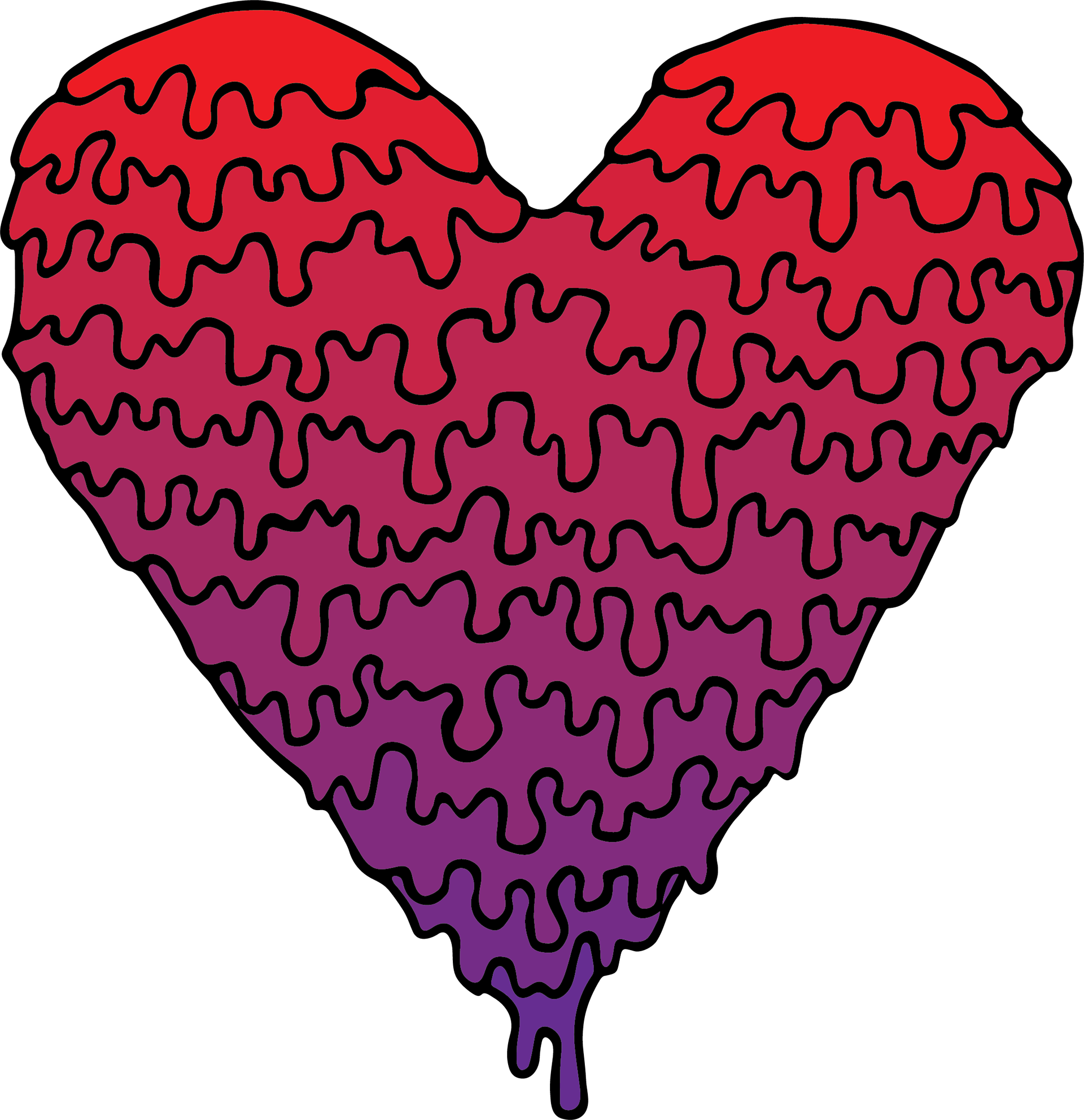 Messy Heart Vector - Racine (1920x1984), Png Download
