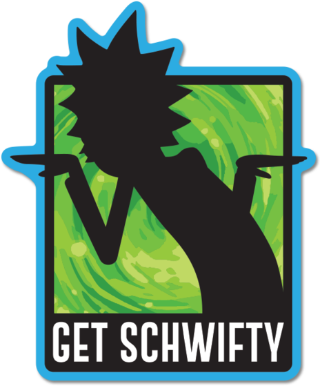 Rick And Morty - Rick And Morty Logo Get Schwifty (600x600), Png Download