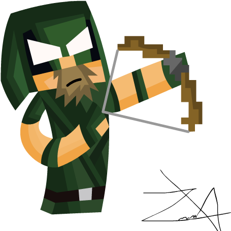 Png Transparent Stock Green Arrow Skin Draw Pedido - Minecraft Green Skin Png (789x479), Png Download
