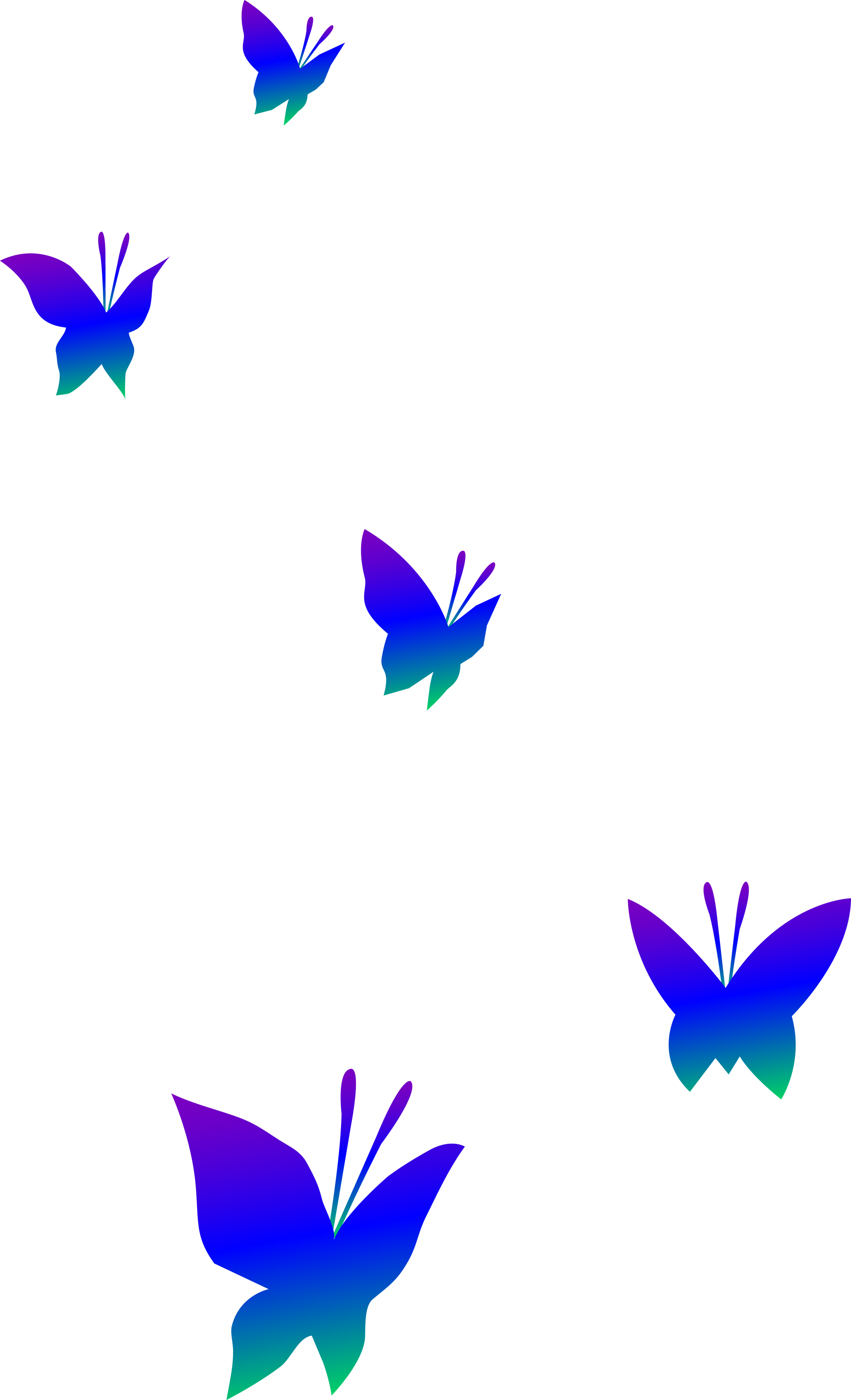 Butterfly Clipart Border Panda Free Images Butterfliesclipart - Butterfly Flying Gif Png (2128x3500), Png Download