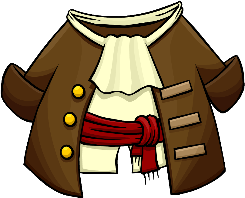 Captain S Coat Club Penguin Wiki Fandom - Club Penguin Pirate Clothes (821x658), Png Download