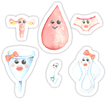 The Cutest Time Of The Month Watercolor By Sadiesavesit - T-shirt (375x360), Png Download