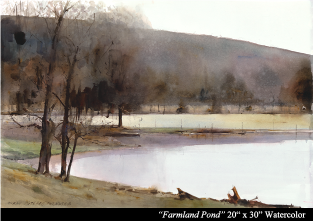 Dean Mitchell Studio - Watercolor Painting (625x675), Png Download
