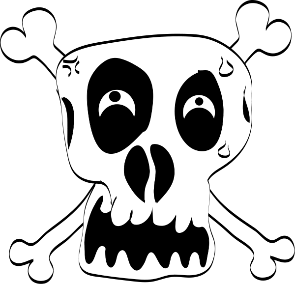 Freehand Funny Skull Clipart Png (600x578), Png Download