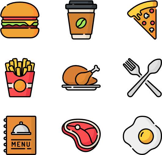 Fast Food - Burger Icons (600x564), Png Download