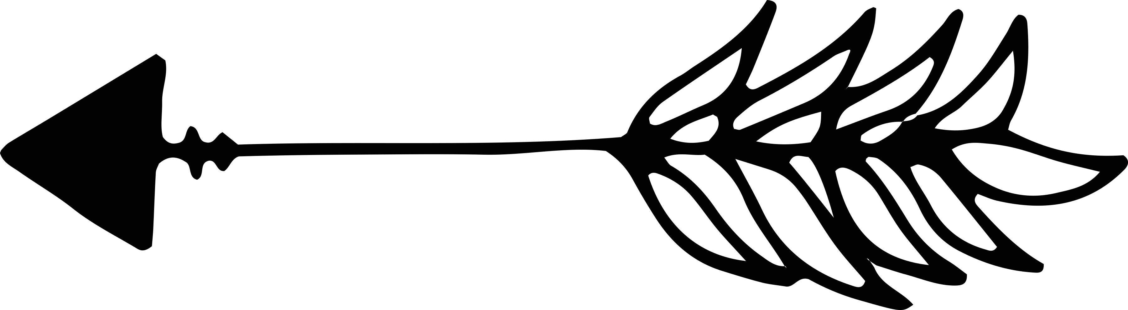 12 Hand Drawn Arrows - Arrow Clip Art Png (3601x992), Png Download