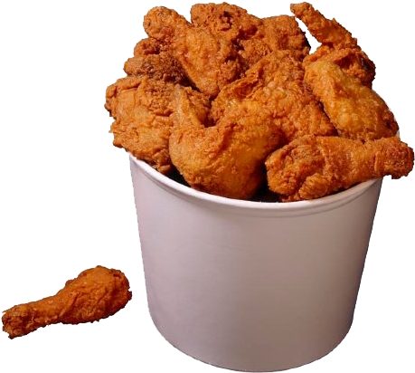 Fried Chicken - Bucket Of Chicken Png (466x419), Png Download
