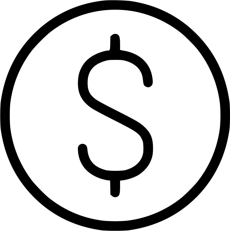 Dollar Sign - - Dollar Sign Line Icon (981x982), Png Download