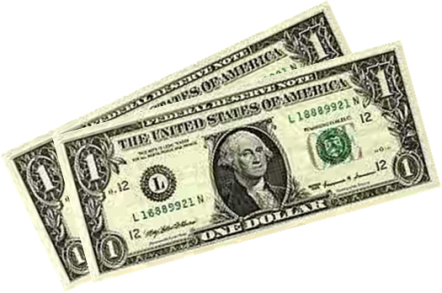 Mike On Evidences - 2 Dollars No Background (442x293), Png Download
