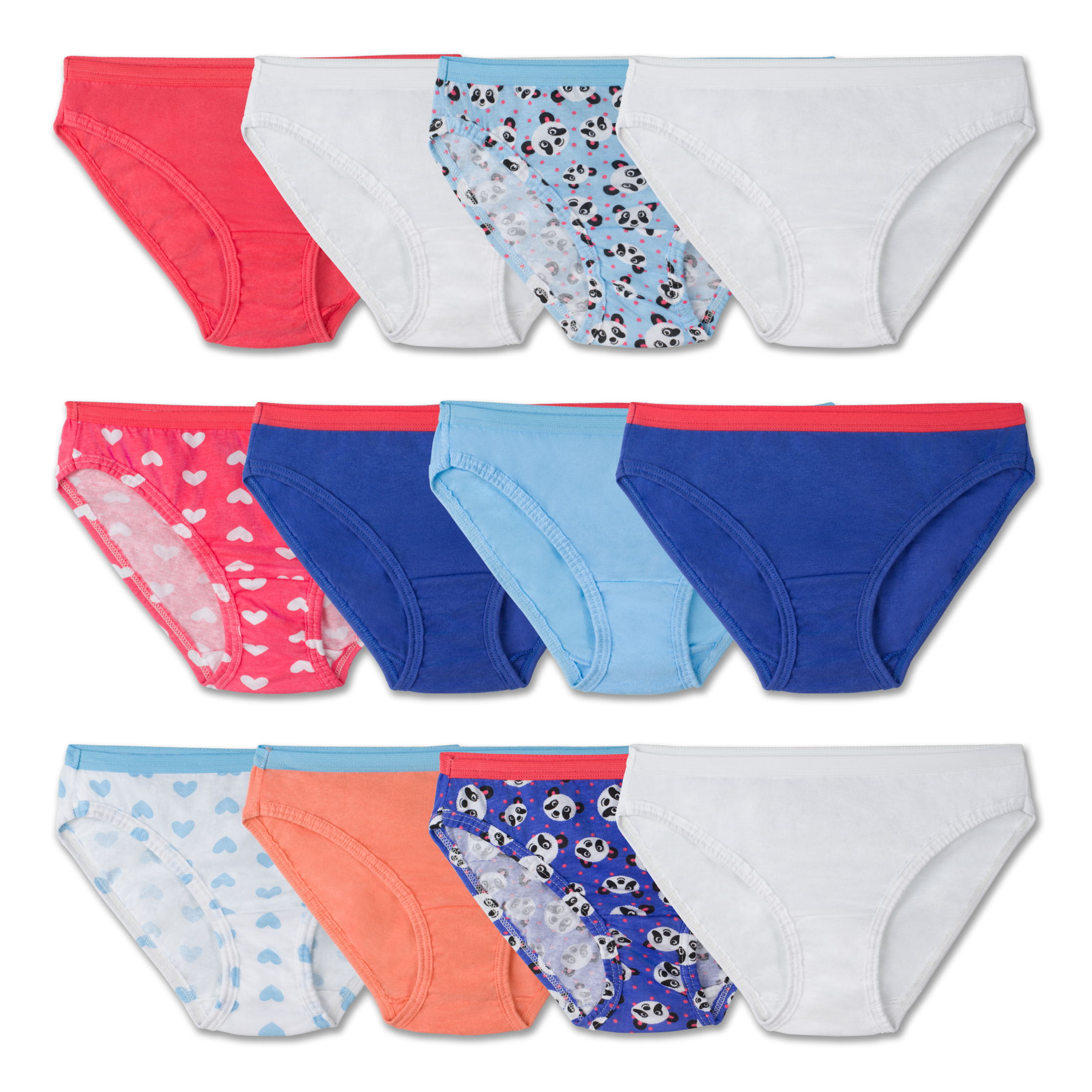 Girls' 12 Pack Assorted Bikini Assorted - Panties (2232x2768), Png Download